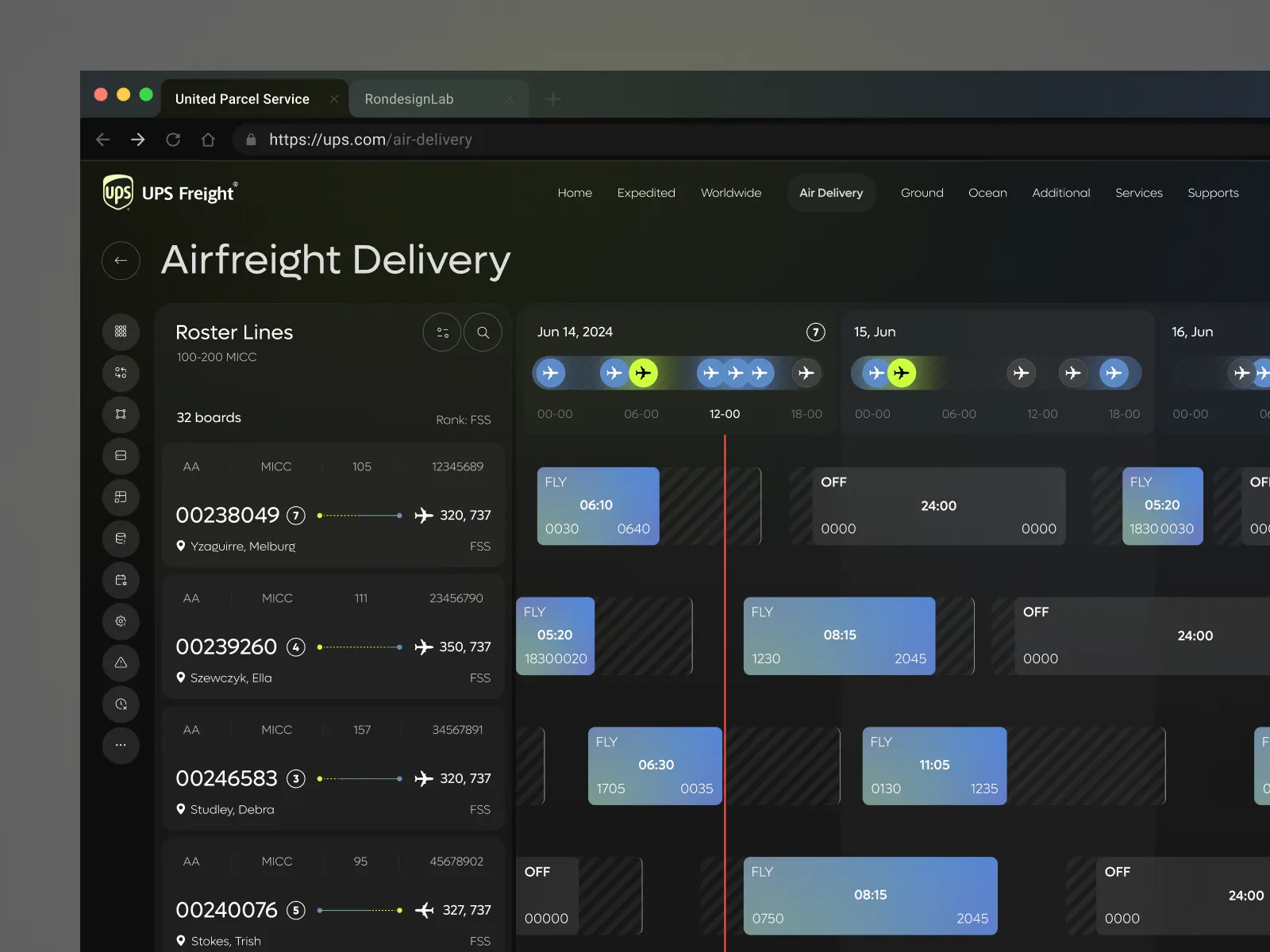 Airfreight Delivery Dashboard