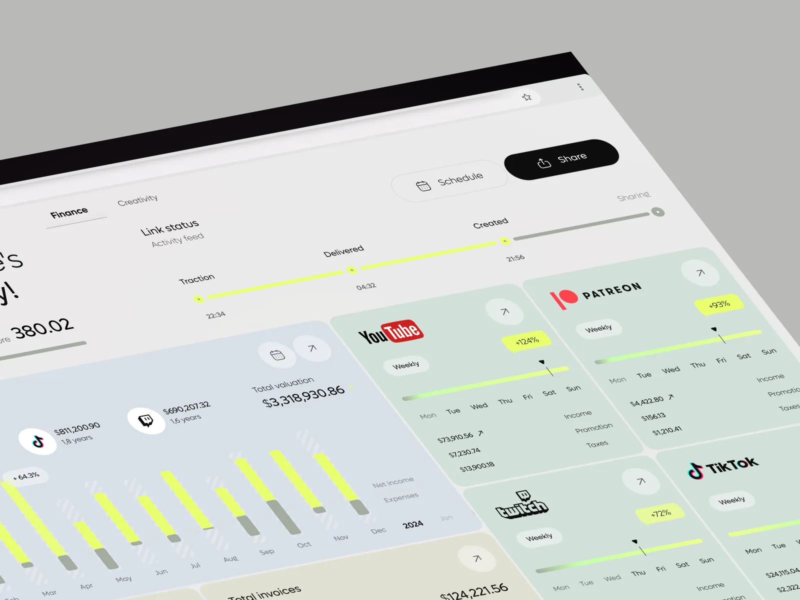 Blogger Finance Dashboard