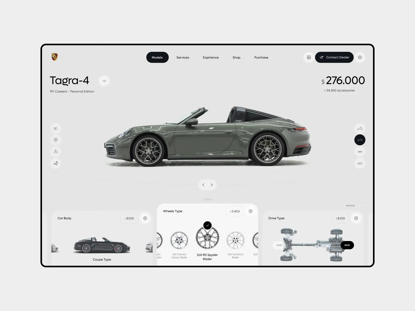 Porsche 911 Targa 4S Configurator