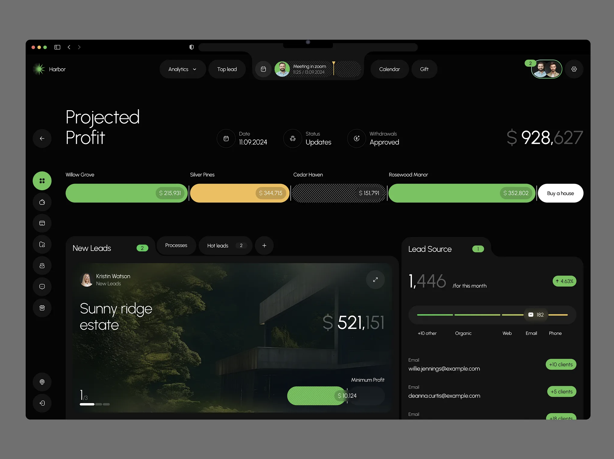 Real Estate Web Dashboard