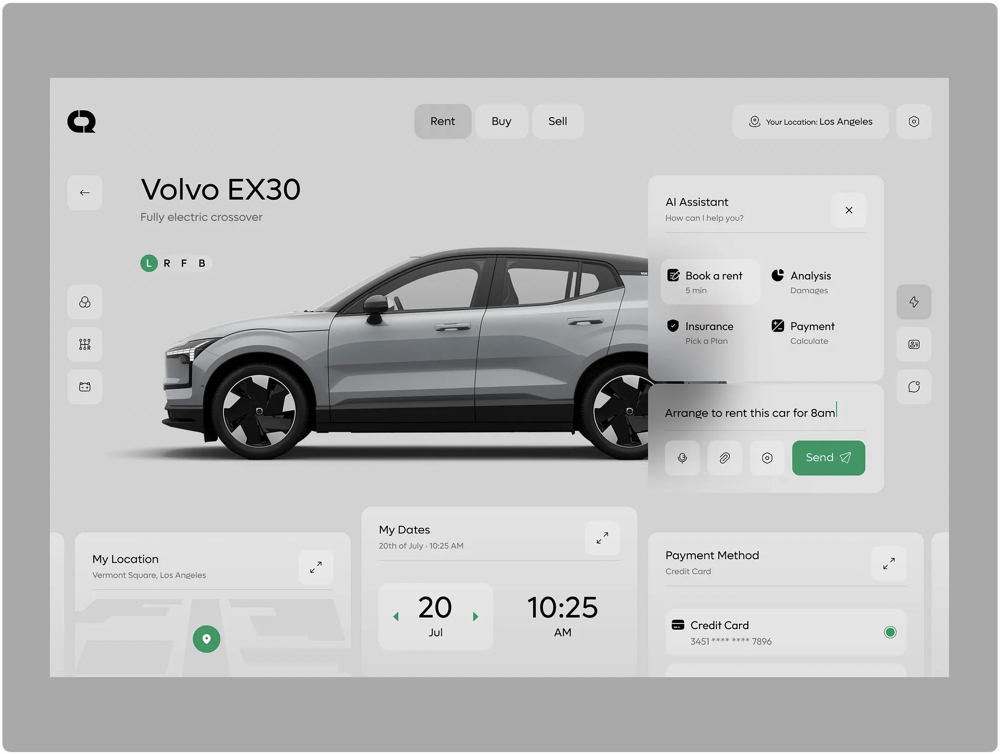 Car Rent AI Assistant Dashboard