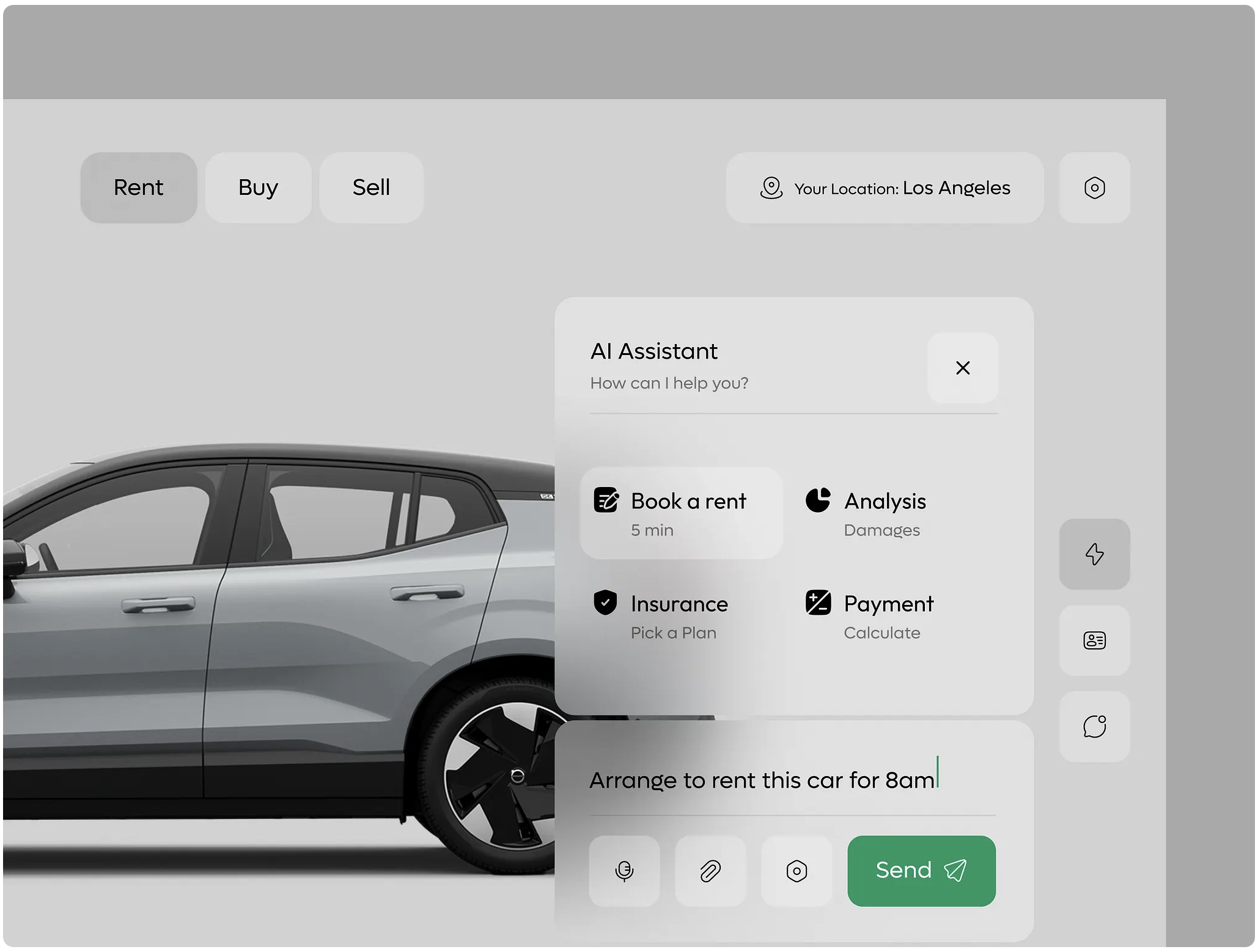 Car Rent AI Assistant Dashboard